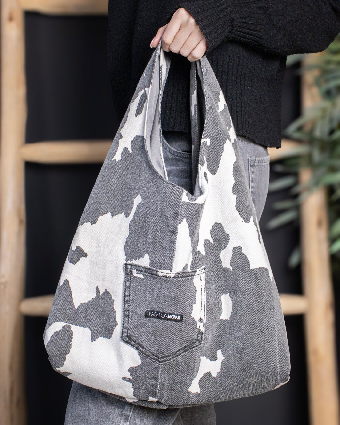 Cartera Denim Vaca