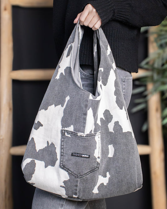 Cartera Denim Vaca